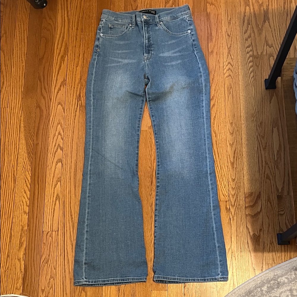 Veronica Beard Beverly Skinny Blue Flare Jeans